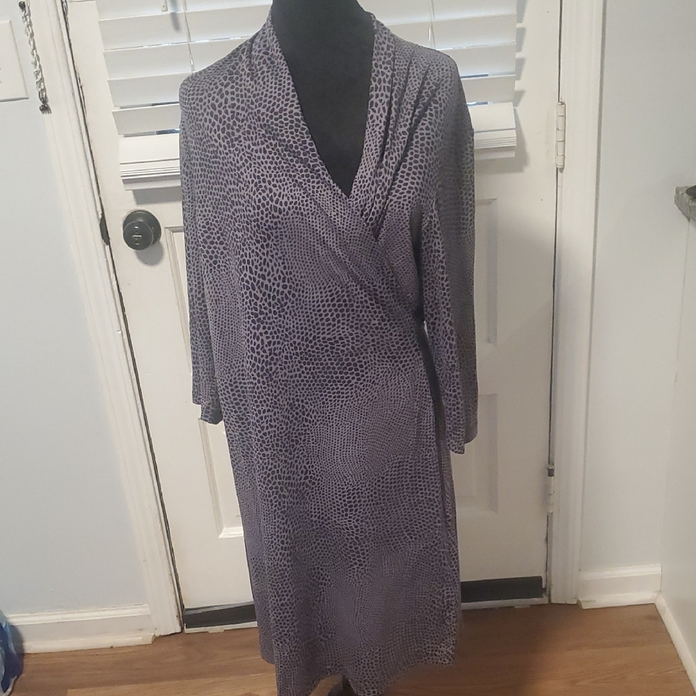 J Mclaughlin Elegant Gray And Black Women's Dress